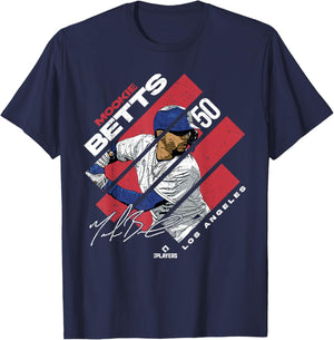 Mookie Betts | Los Angeles Baseball MLB Players | MLBMBE3002 T-Shirt - T-Shirt | Navy