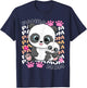 Funny Panda Mom Mothers Day Panda Paw Flower Family Matching T-Shirt - T-Shirt | Navy