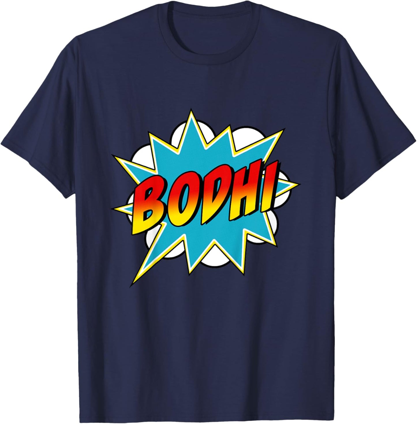 Kids Boys Bodhi Name Superhero Comic Book T-Shirt - T-Shirt | Navy