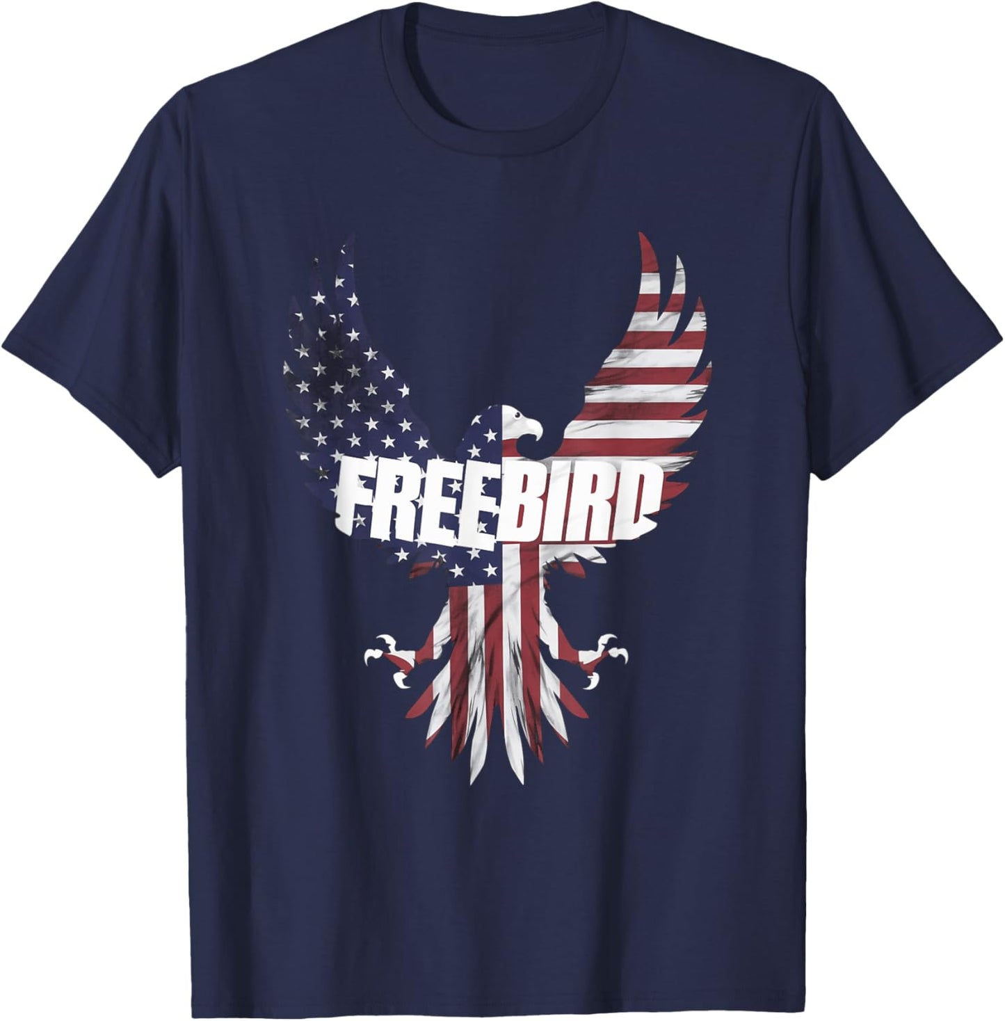 Patriotic Freebird Eagle 4th of July T-Shirt - T-Shirt | Navy