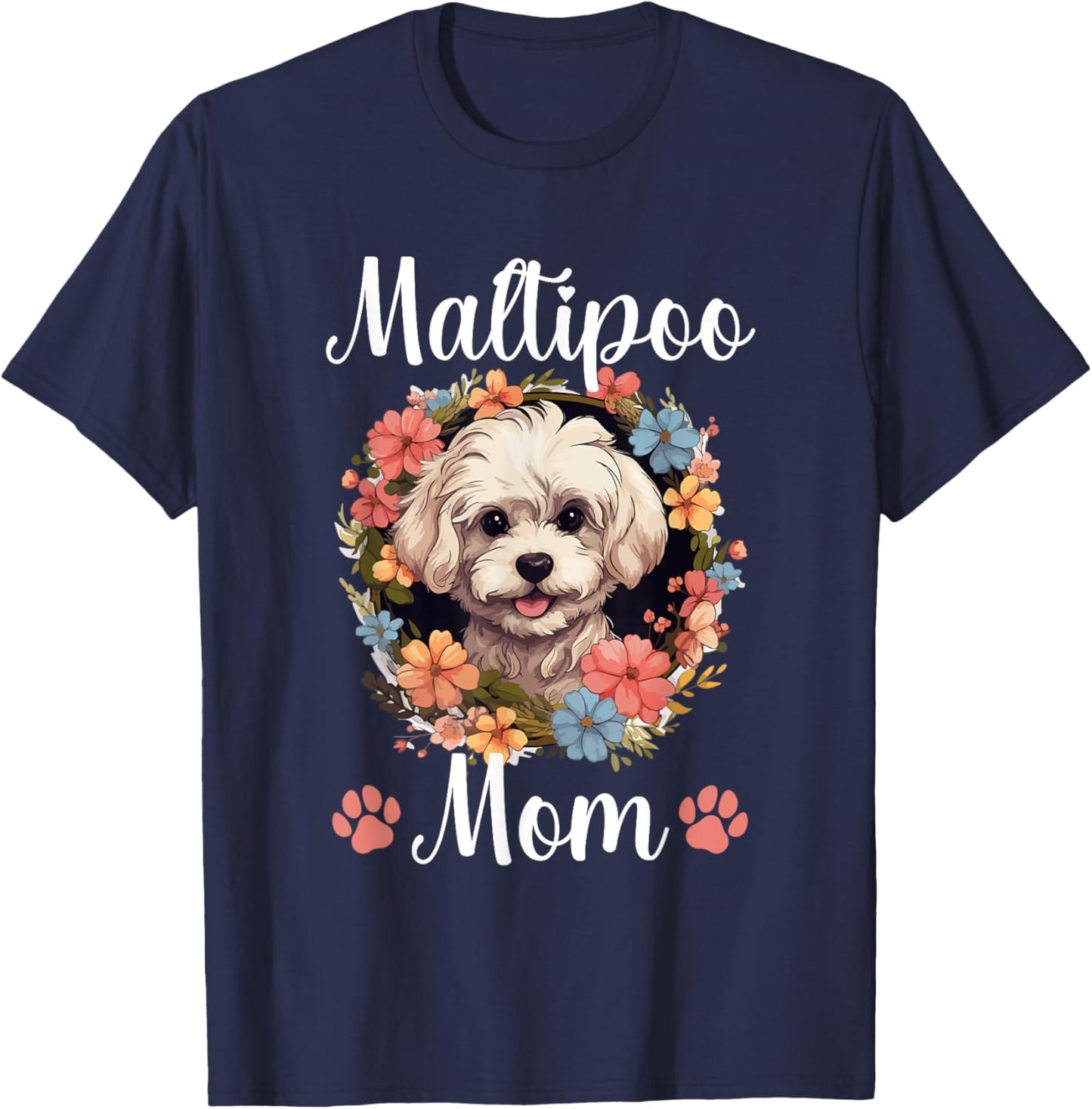 Maltipoo Dog Breed Pet Maltipoo Mom T-Shirt - T-Shirt | Navy