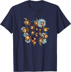 Disney Moana Kakamora Pirates Tribe Swirl Big Chest Poster T-Shirt - T-Shirt | Navy