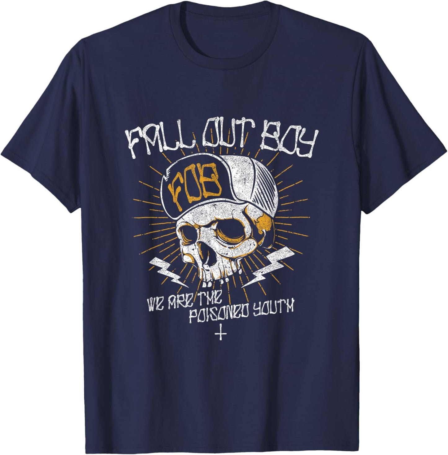 Fall Out Boy - Poisoned Totenkopf- für Jugendliche T-Shirt - T-Shirt | Navy