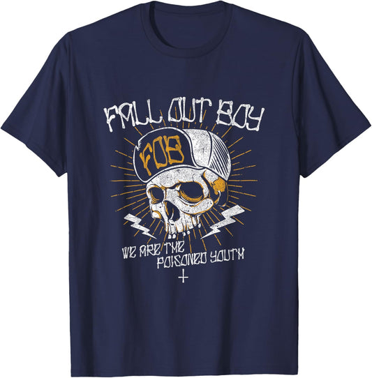 Fall Out Boy - Poisoned Totenkopf- für Jugendliche T-Shirt - T-Shirt | Navy