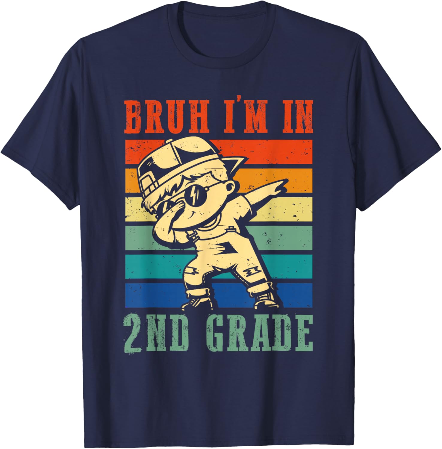 Boys Bruh I'm In 2nd Grade First Day Of School Second Grade T-Shirt - T-Shirt | Navy