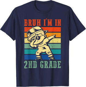 Boys Bruh I'm In 2nd Grade First Day Of School Second Grade T-Shirt - T-Shirt | Navy