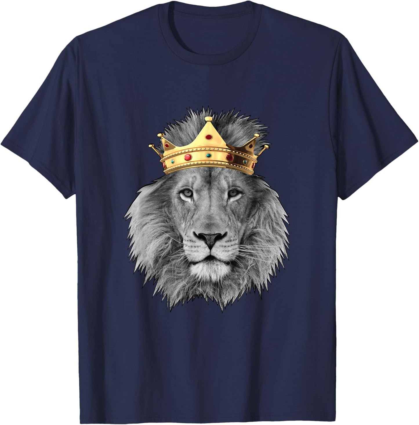 King Lion Crown Super King of Animals Shirt T-Shirt - T-Shirt | Navy