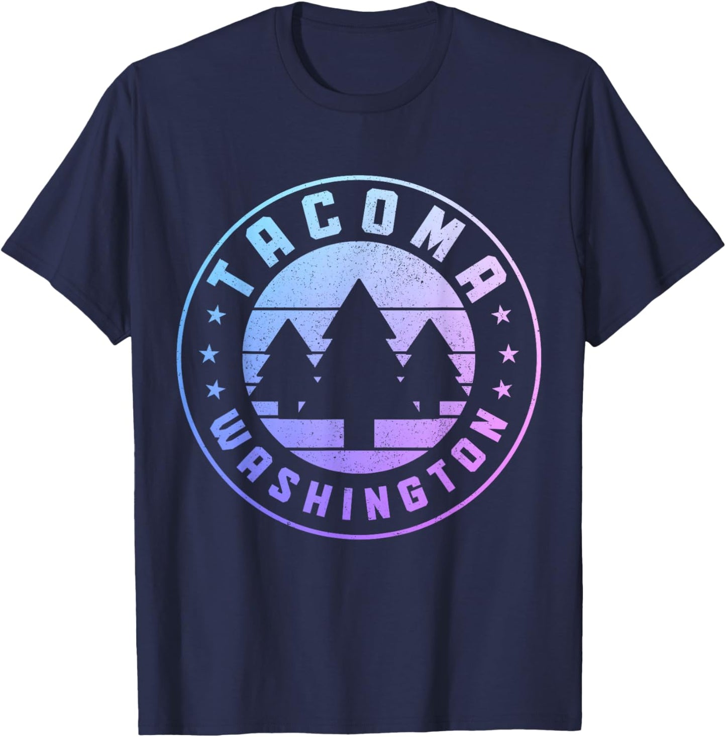 Tacoma Washington Vintage Pride T-Shirt - T-Shirt | Navy