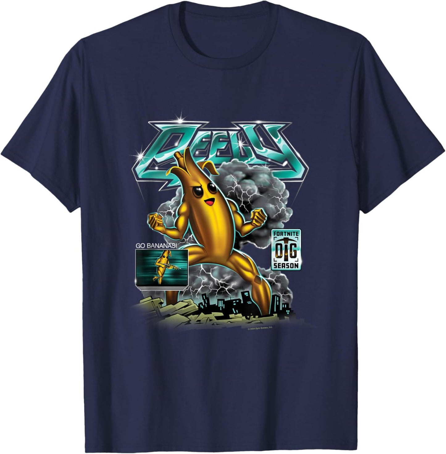 Fortnite Peely Go Bananas! T-Shirt - T-Shirt | Navy