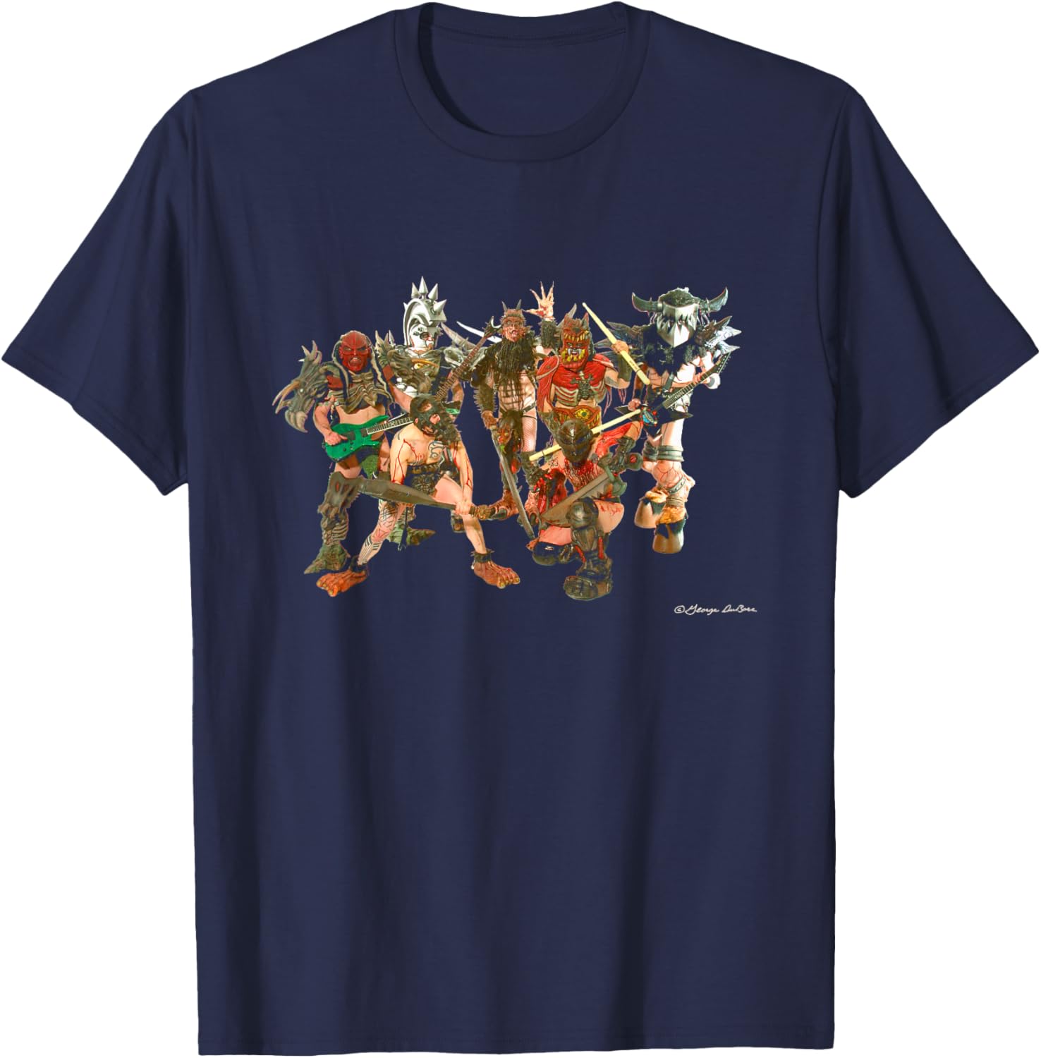 Heavy Metal Band GWAR by George DuBose T-Shirt - T-Shirt | Navy