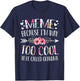 Meme Because I'm Way Too Cool To Be Called Grandma Flowers T-Shirt - T-Shirt | Navy