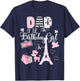 Dad of the Birthday Girl Paris Birthday Matching Family T-Shirt - T-Shirt | Navy