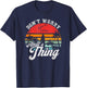 Retro Beach Summer Vibes Don't Worry About A Thing Funny Jamaica Rasta Reggae Novelty T-Shirt - T-Shirt | Navy