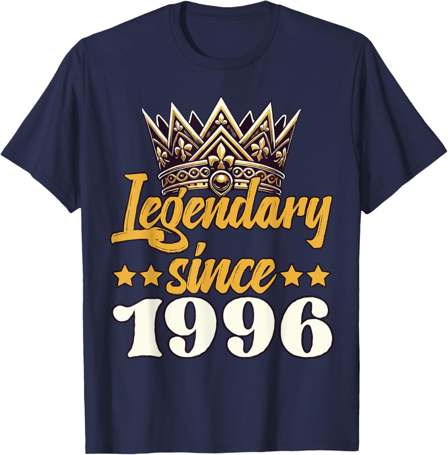 Legendary King Since 1996 Birthday T-Shirt - T-Shirt | Navy