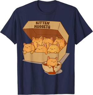 Kitten Nuggets Gourmet T-Shirt - T-Shirt | Navy