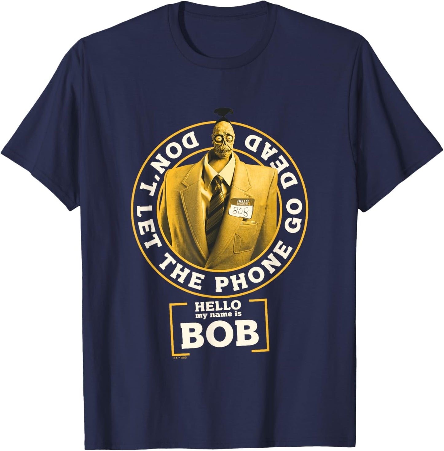 Beetlejuice Beetlejuice Don't Let The Phone Go Dead Bob T-Shirt - T-Shirt | Navy