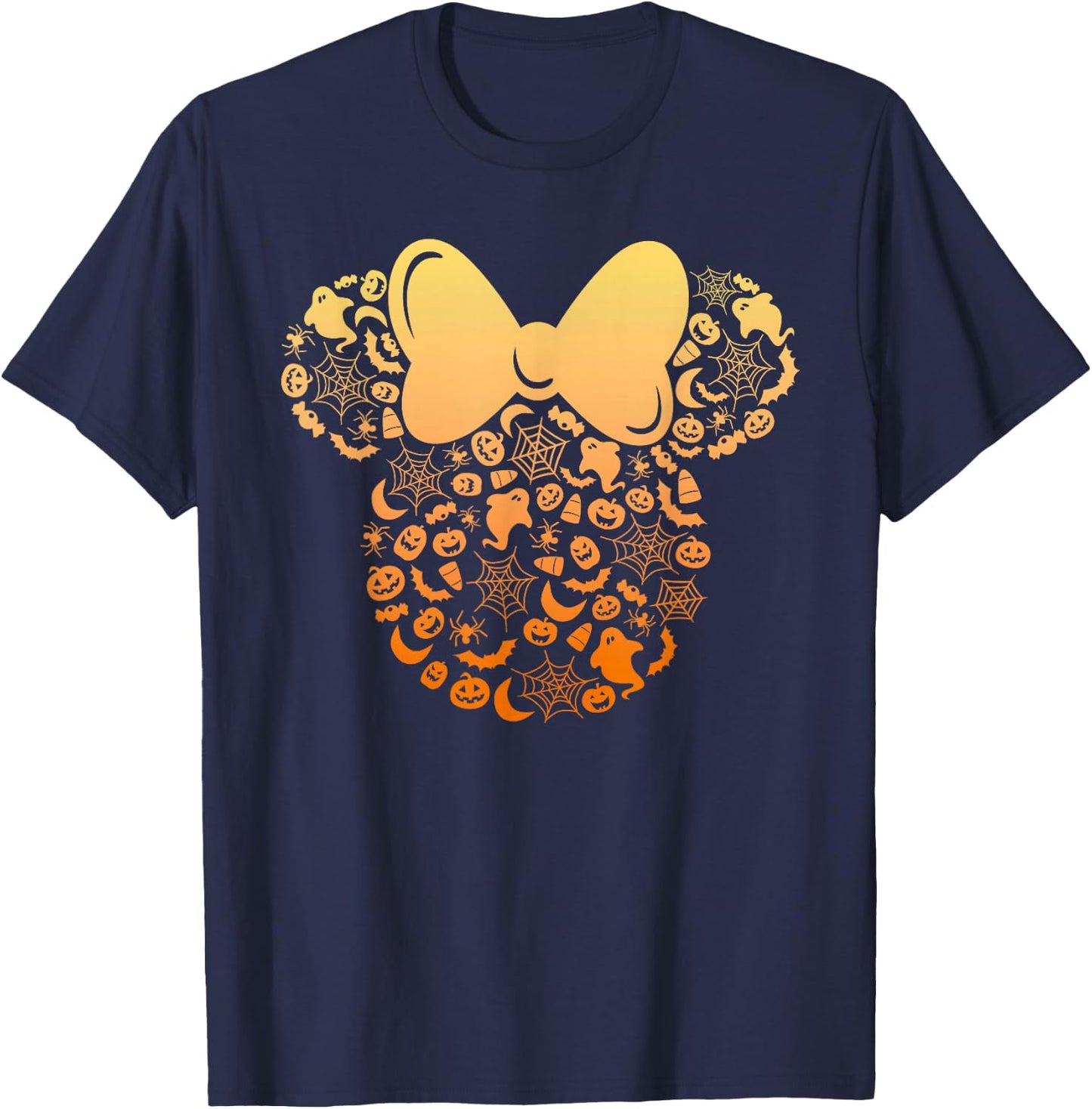 Disney Minnie Mouse Halloween Ghosts & Pumpkins Gradient T-Shirt - T-Shirt | Navy
