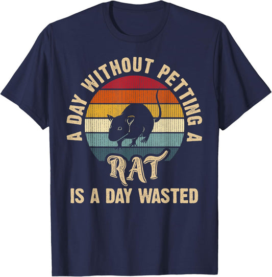 I Like Rat Funny Rat lover vintage animal pet cute T-Shirt - T-Shirt | Navy