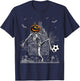 Soccer Skeleton Halloween Men Boys Soccer Halloween T-Shirt - T-Shirt | Navy