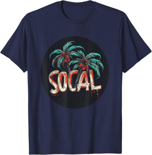 Pal Trees Vacation in Southern California for SoCal Lovers T-Shirt - T-Shirt | Navy