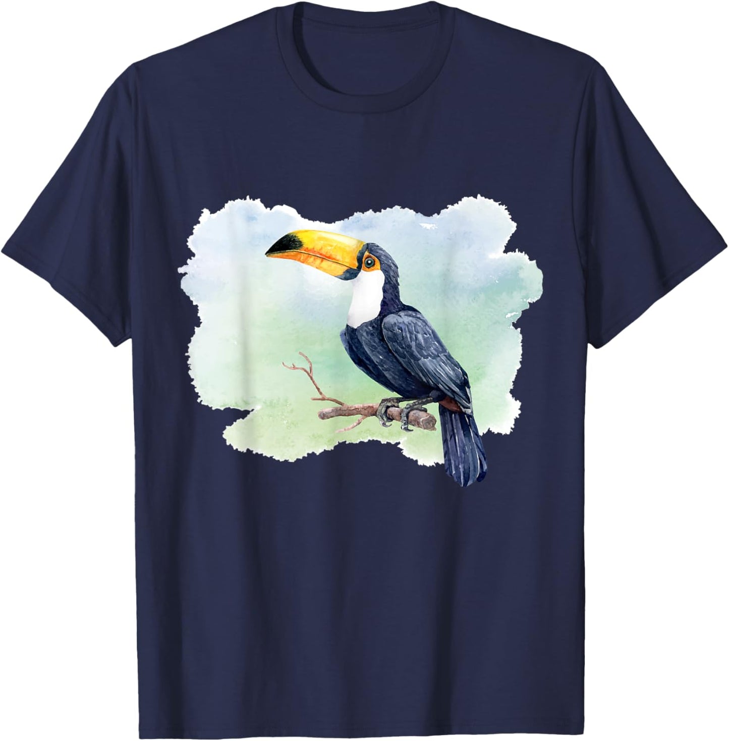 Toucan Watercolor T-Shirt - T-Shirt | Navy