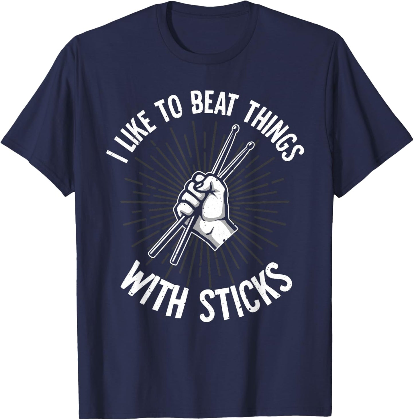 Funny Drumming Art Women Drumline Drum Set Drummer T-Shirt - T-Shirt | Navy