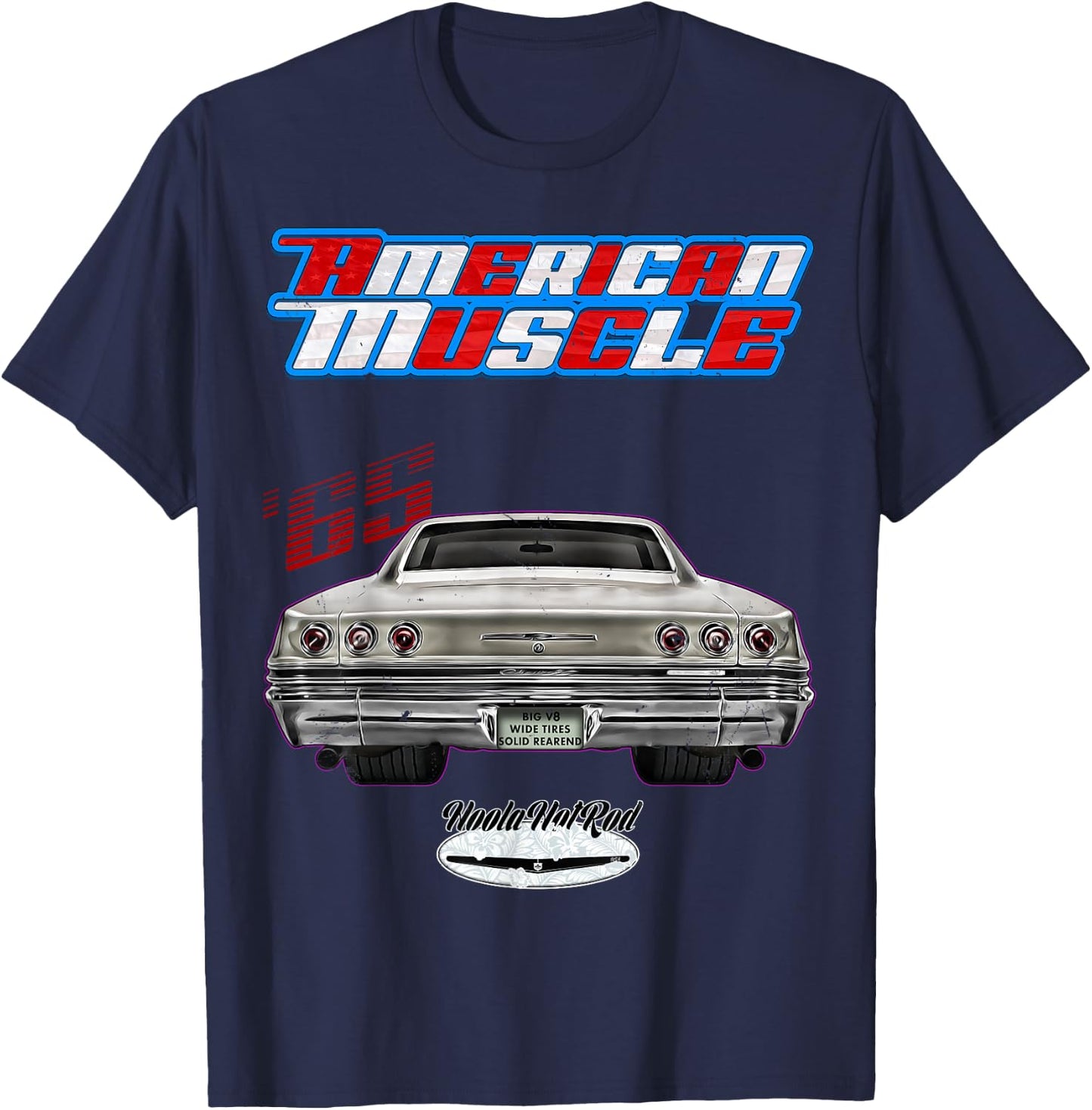 1965,65,Hotrod,Impala,Biscayne,Del Ray,Delray,Muscle Car,USA T-Shirt - T-Shirt | Navy