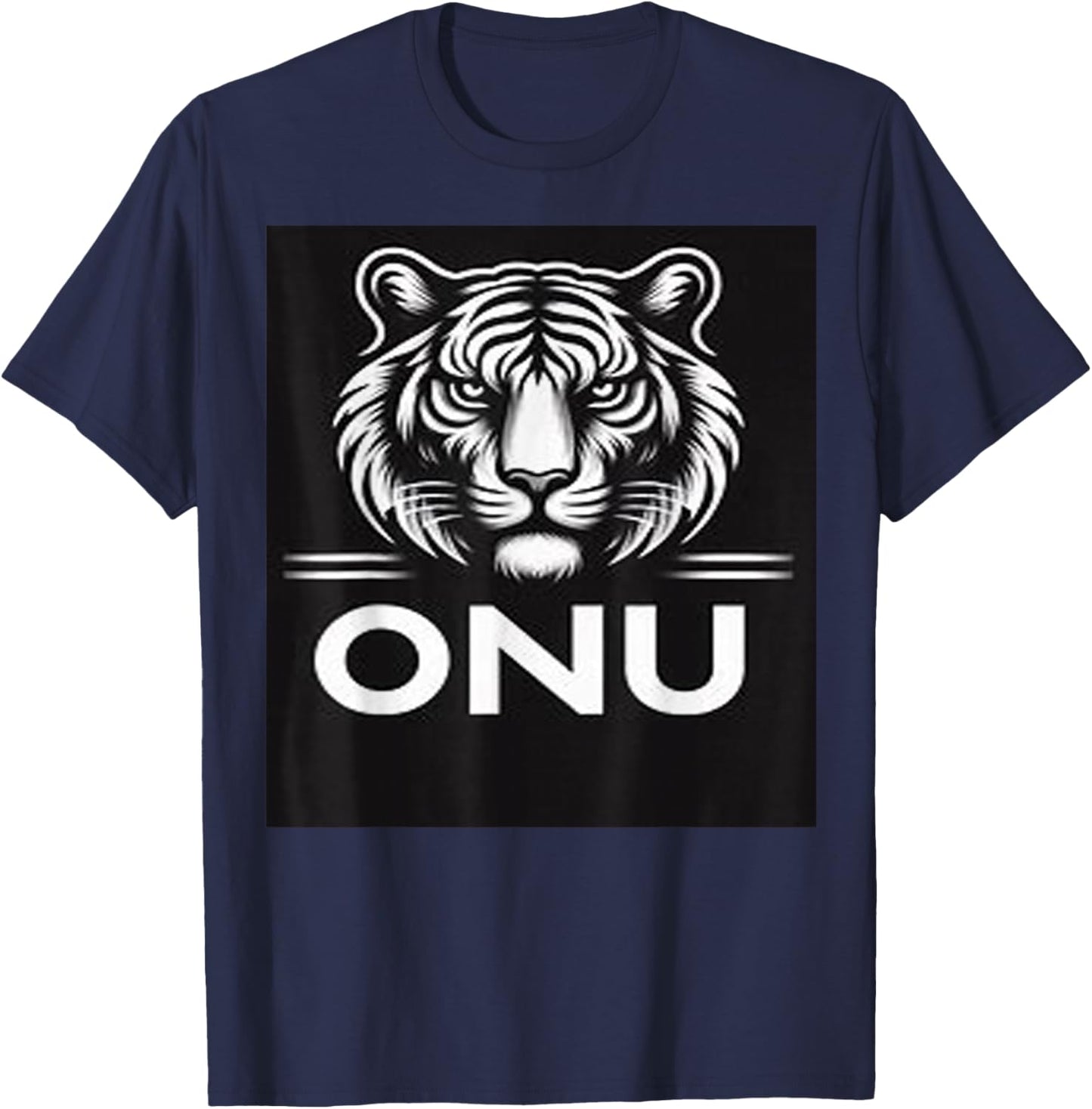 Olivet Nazarene University Tigers We Believe O.N.U T-Shirt - T-Shirt | Navy