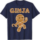 The Ginja | Funny Gingerbread Man Ginger Gift Bake Off T-Shirt - T-Shirt | Navy
