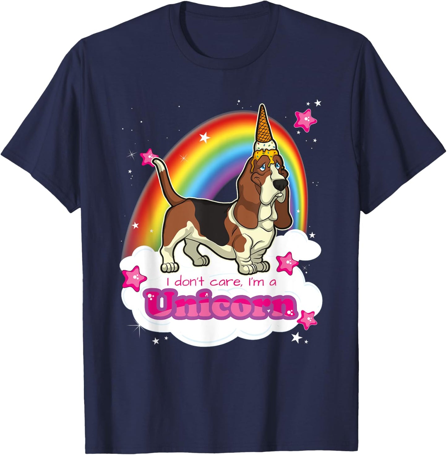 Basset Hound Dog Women Kids T-Shirt - T-Shirt | Navy