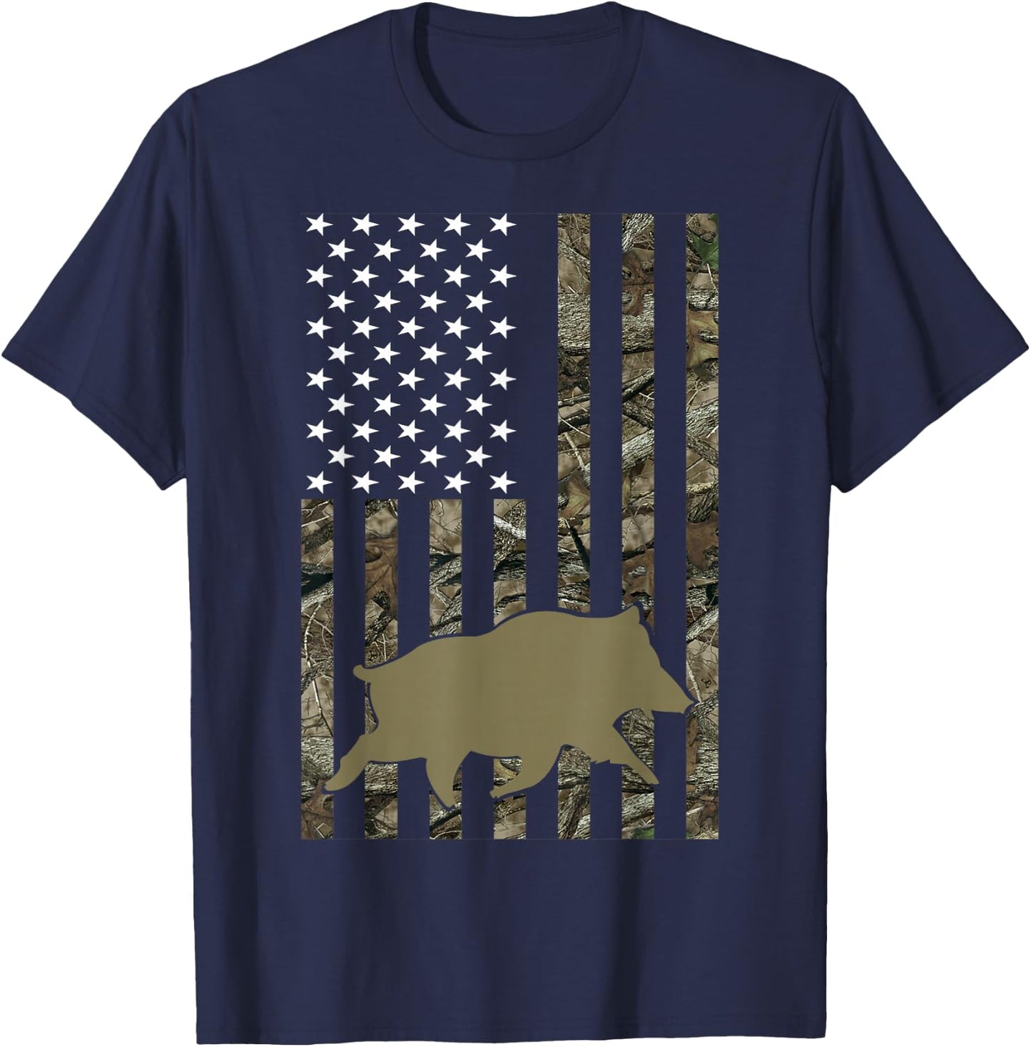 Hog Hunting Shirts Women Wild Boar Pig Hunter T-Shirt - T-Shirt | Navy