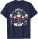 Christmas Gym Santa Jingle All The Weight Lifting Workout T-Shirt - T-Shirt | Navy