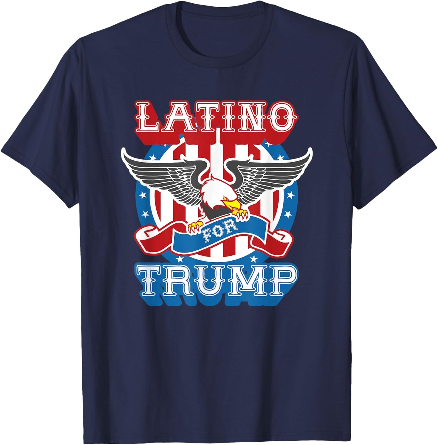 Latino For Trump 2020 Election Hispanic Conservative Vote T-Shirt - T-Shirt | Navy