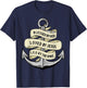 Blessed By God - Loved By Jesus, Anchor Christian T-Shirt - T-Shirt | Navy