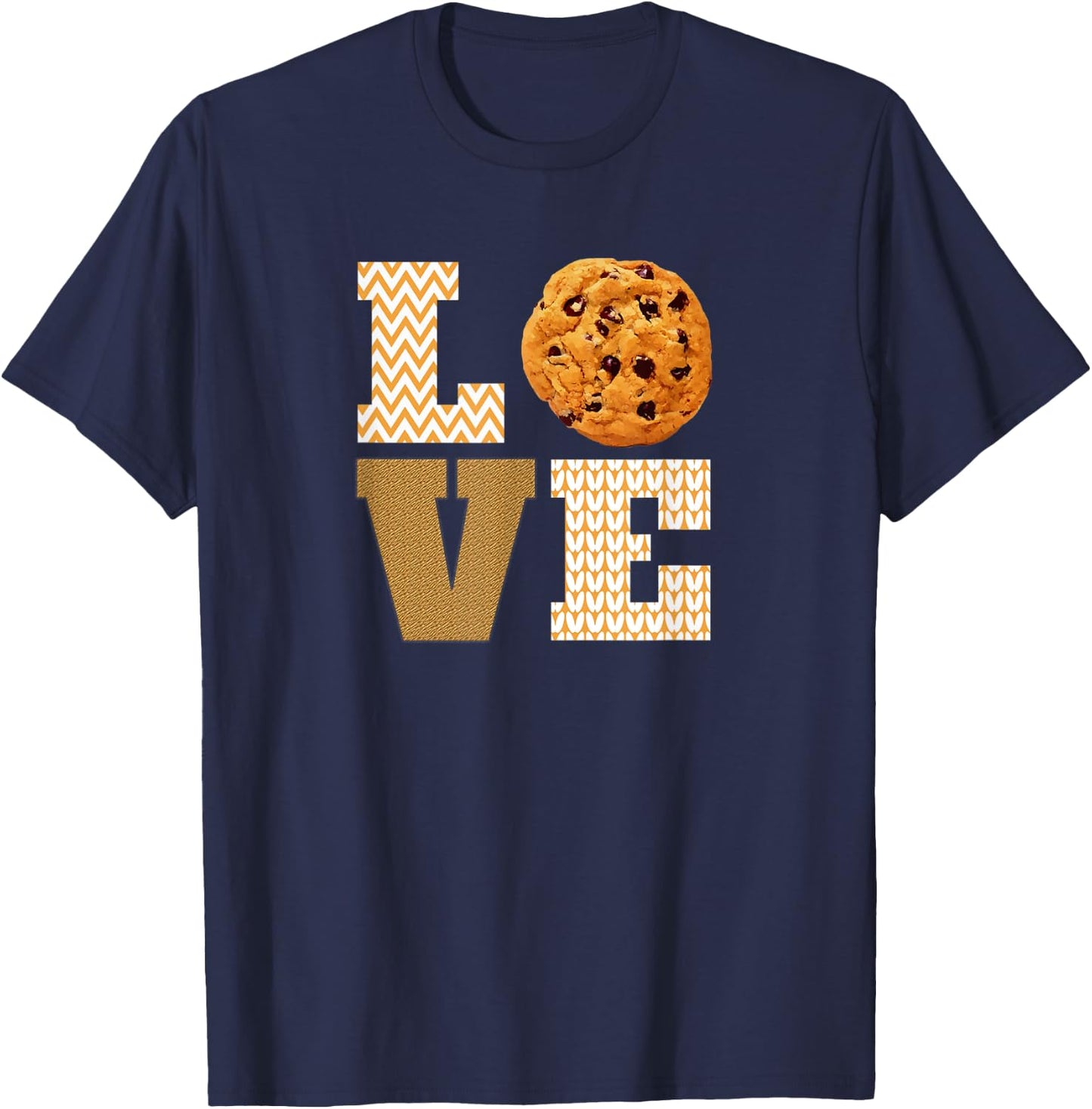I Love Chocolate Chip Cookies T-Shirt - T-Shirt | Navy