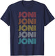Joni Shirt Vintage Retro Apparel Adults Kids Retro Letter Print Black Small T-Shirt - T-Shirt | Navy
