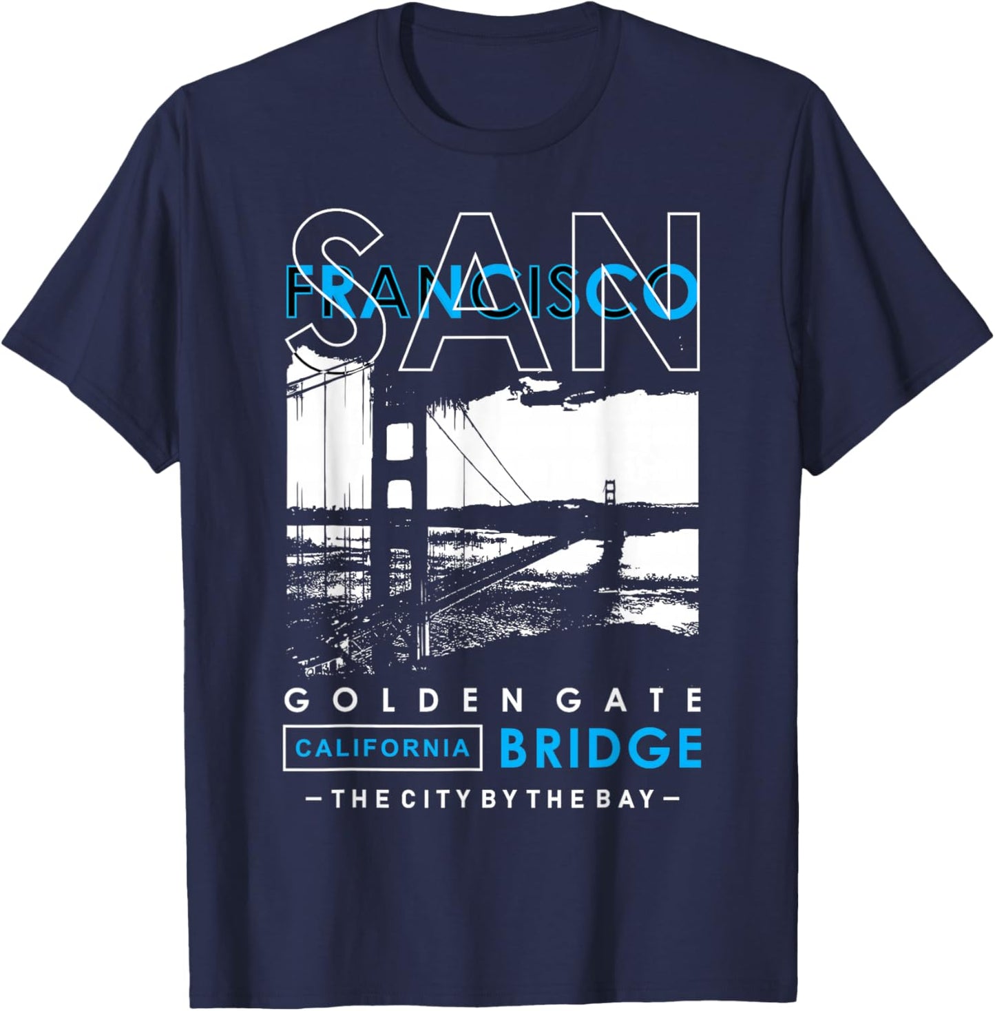 San Francisco Golden Gate Bridge California T-Shirt - T-Shirt | Navy
