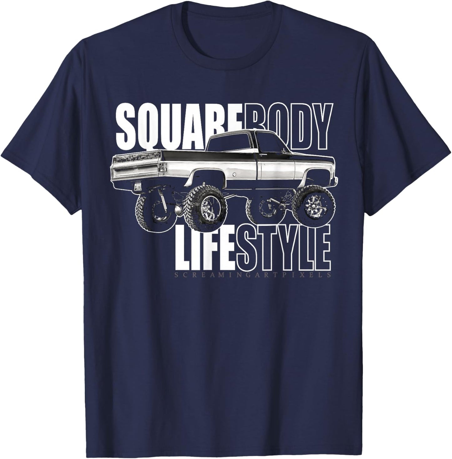 Square body Truck C10 / K10 Lifestyle,Squarebody Truck T-Shirt - T-Shirt | Navy