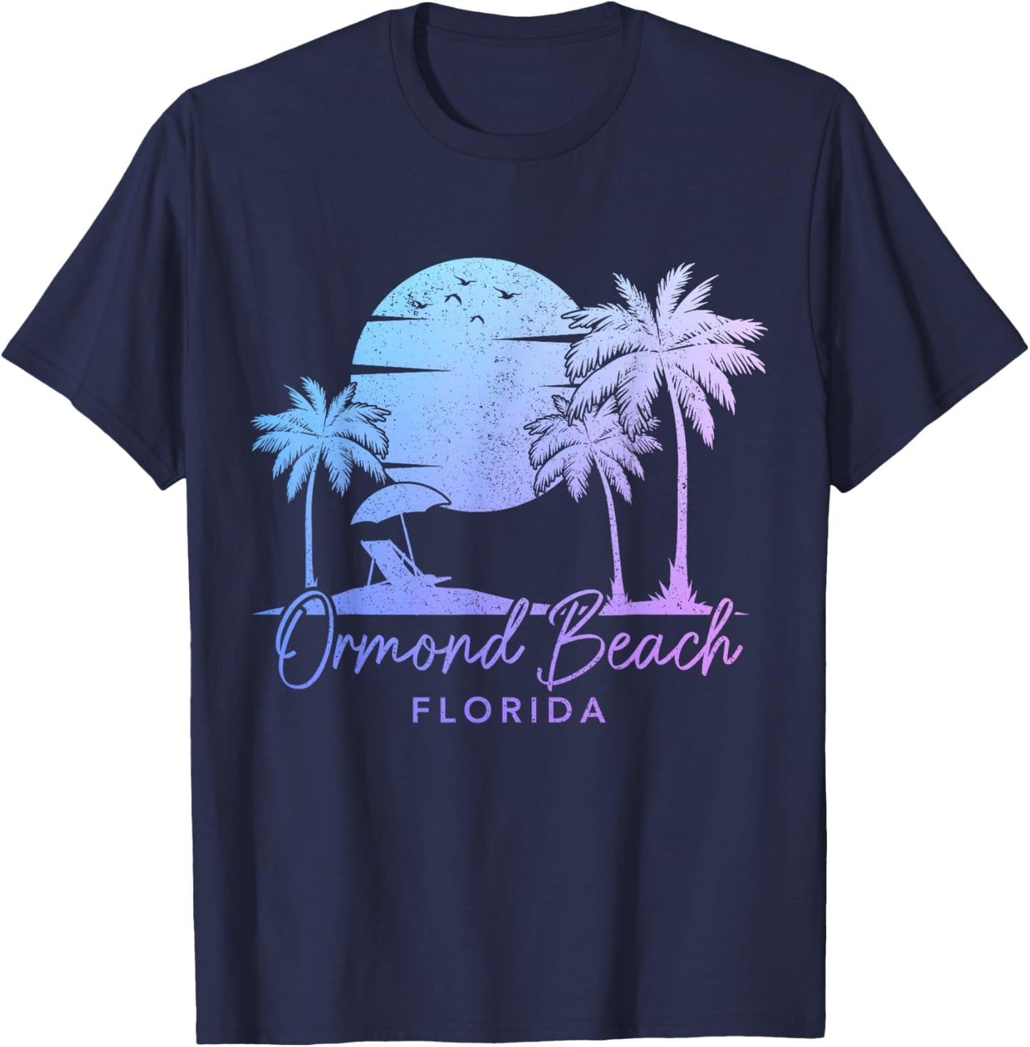 Ormond Beach Florida Souvenir Vintage Surfer T-Shirt - T-Shirt | Navy