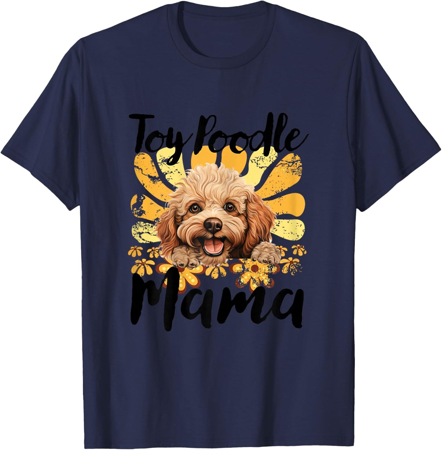 Toy Poodle Mama Mom Toy Poodle T-Shirt - T-Shirt | Navy