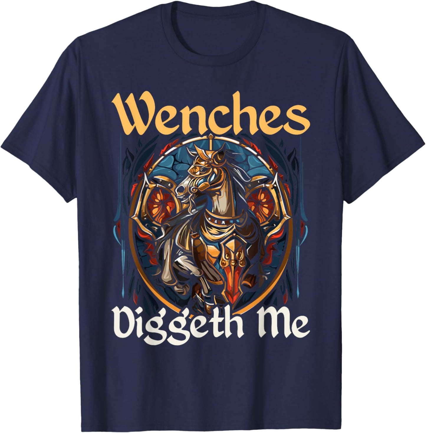 Jousting Medieval Knight Battle Lance Renaissance Joust T-Shirt - T-Shirt | Navy