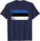 Vintage Made In ESTONIA ESTONIAN Flag Gift T-Shirt - T-Shirt | Navy