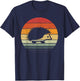 Vintage Retro Sunset Hedgehog T-Shirt - T-Shirt | Navy