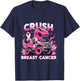 Monster Truck Crush Breast Cancer Support Squad Warrior T-Shirt - T-Shirt | Navy