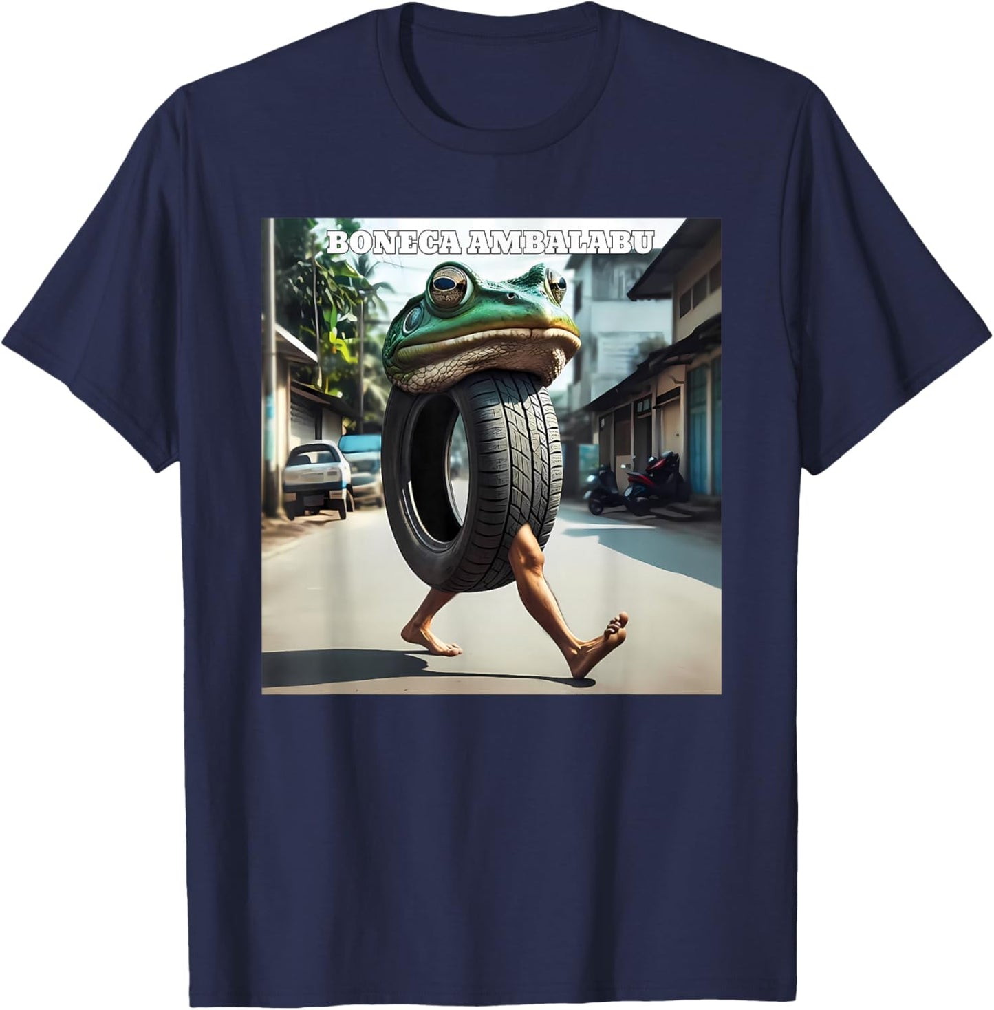 Boneca Ambalabu Frog Meme T-Shirt - T-Shirt | Navy