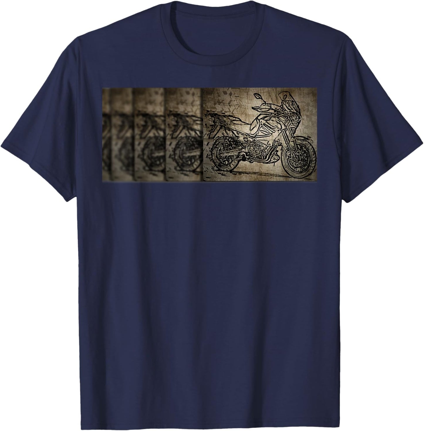 Super Tenere Adventure Vintage Bike Enduro Shirt Motorcycle T-Shirt - T-Shirt | Navy