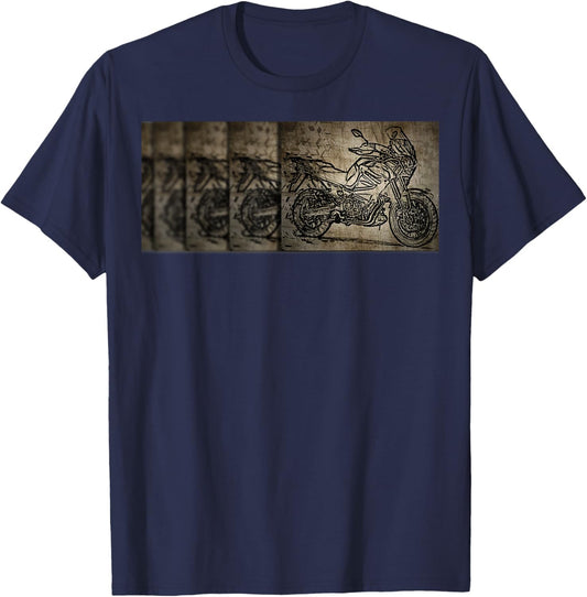 Super Tenere Adventure Vintage Bike Enduro Shirt Motorcycle T-Shirt - T-Shirt | Navy