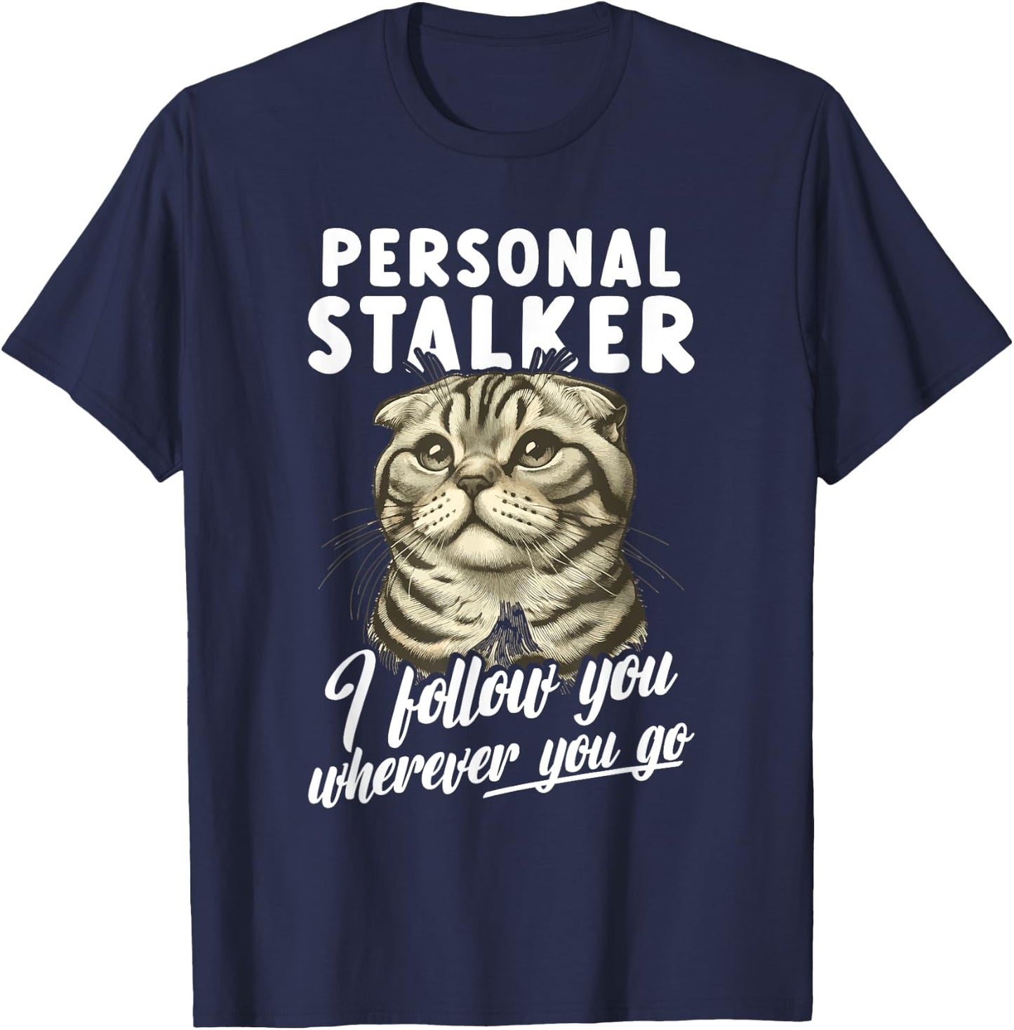 Cat Lover Costume for Scottish Fold Mom Scottish Folds T-Shirt - T-Shirt | Navy