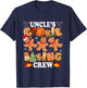 Uncle's Xmas Cookie Baking Crew Three Santa Gingerbreads T-Shirt - T-Shirt | Navy