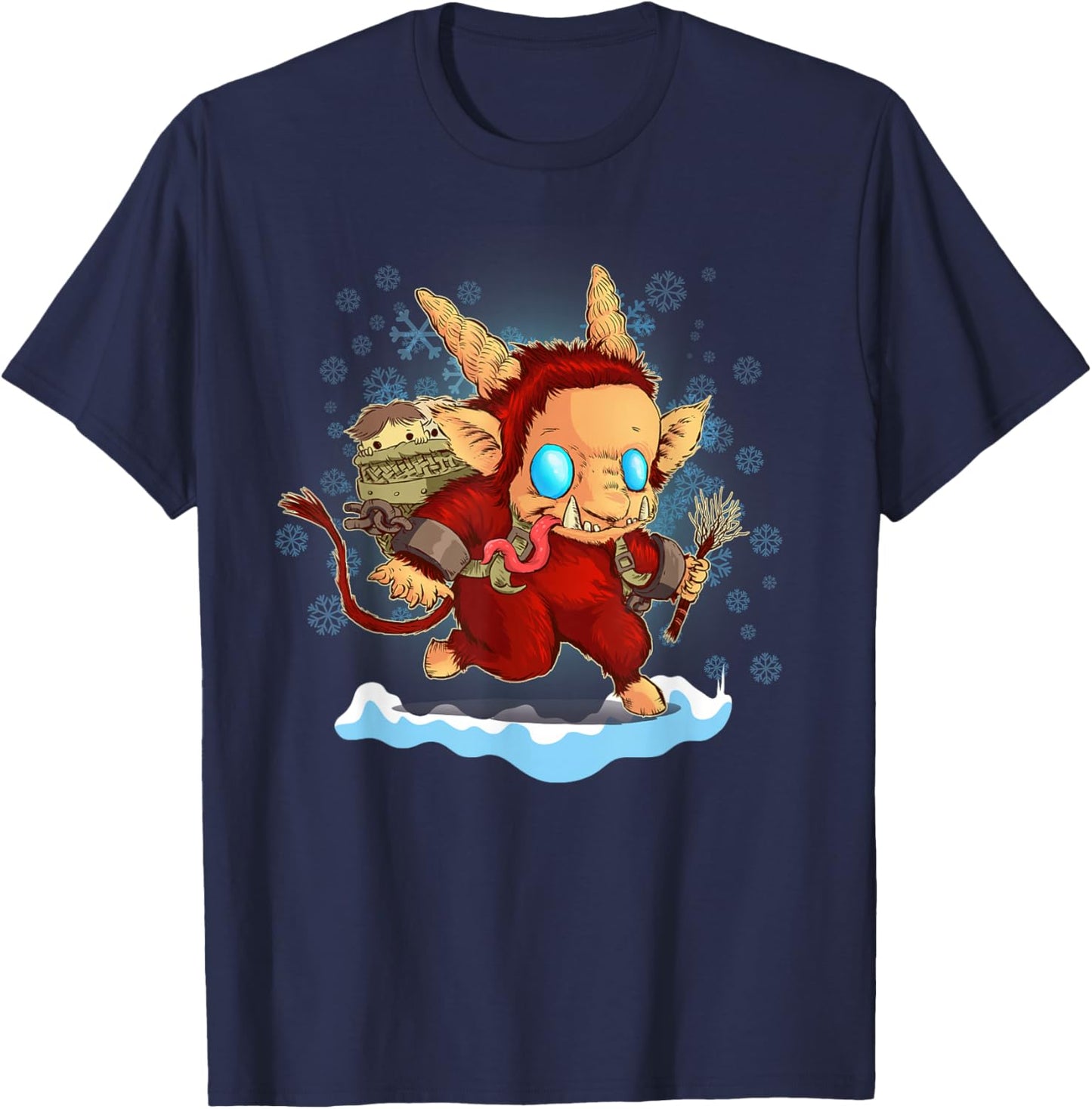 Cute Anime Krampus pajamas Christmas Kid's Women's T-Shirt - T-Shirt | Navy